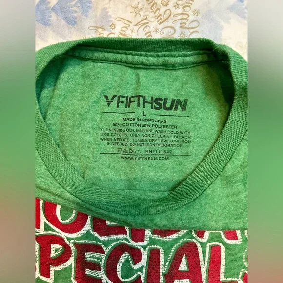 Fifth Sun Green Holiday Specials Men’s T-Shirt - Picture 3 of 4